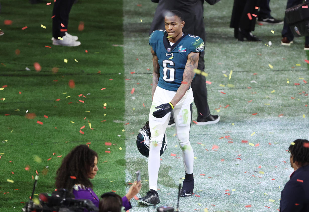 The Philadelphia Eagles led by 10 at halftime and lost the Super Bowl. (Photo by Sean M. Haffey/Getty Images)