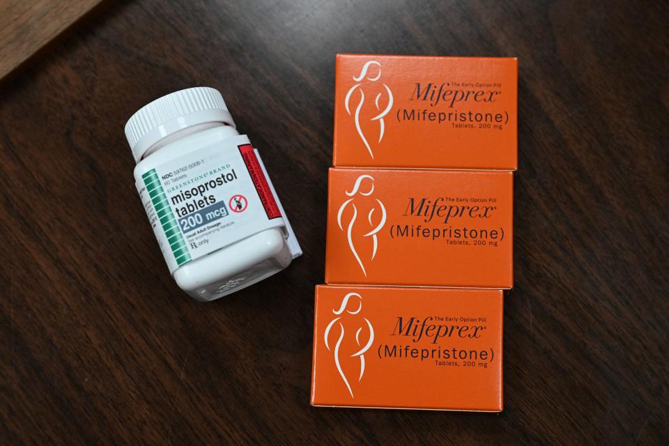 Mifepristone is used with another medication called misoprostol to end a pregnancy that is less than 70 days developed. The pills are taken about two days apart.