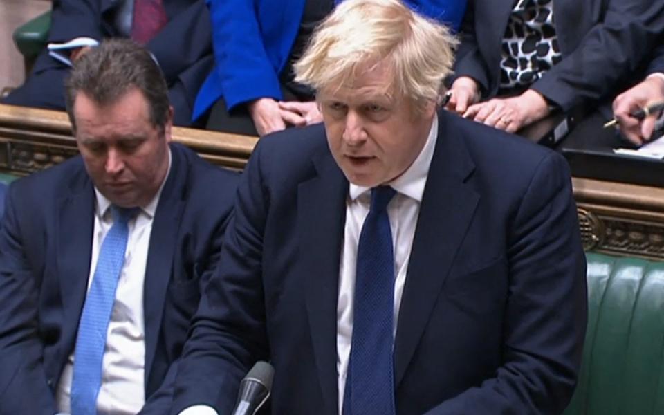 Boris Johnson in Parliament - PRU/AFP via Getty Images