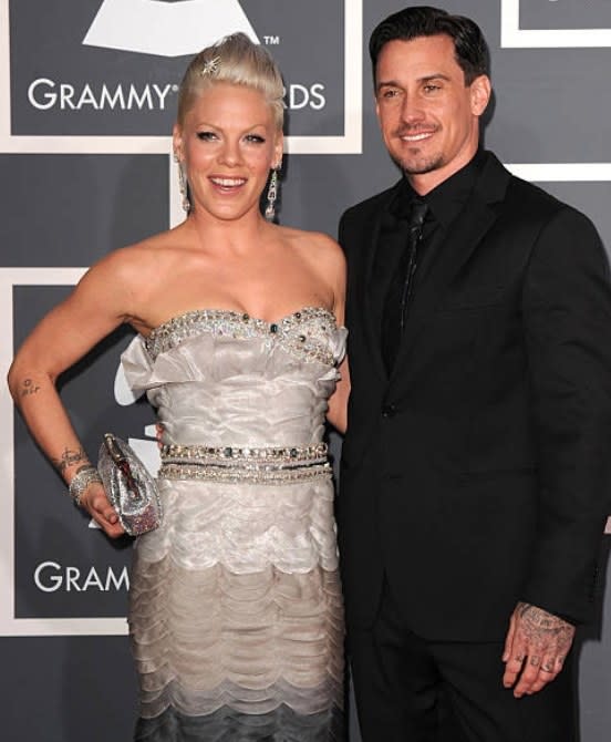 Pink and Carey Heart attend the 52nd Annual Grammy Awards on January 31, 2010