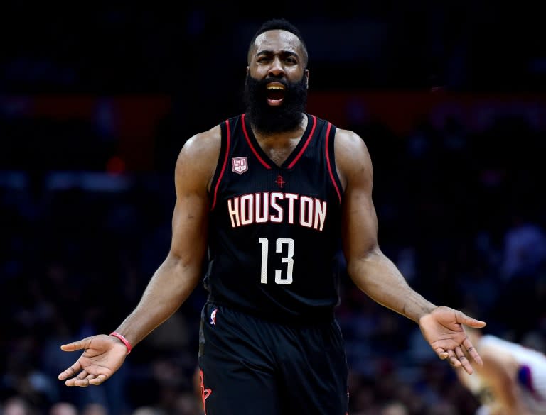 James Harden (pictured) exploded for 38 points as the Houston Rockets jolted LeBron James and the Cleveland Cavaliers with a 117-112 victory, at Toyota Center in Houston, Texas, on March 12, 2017