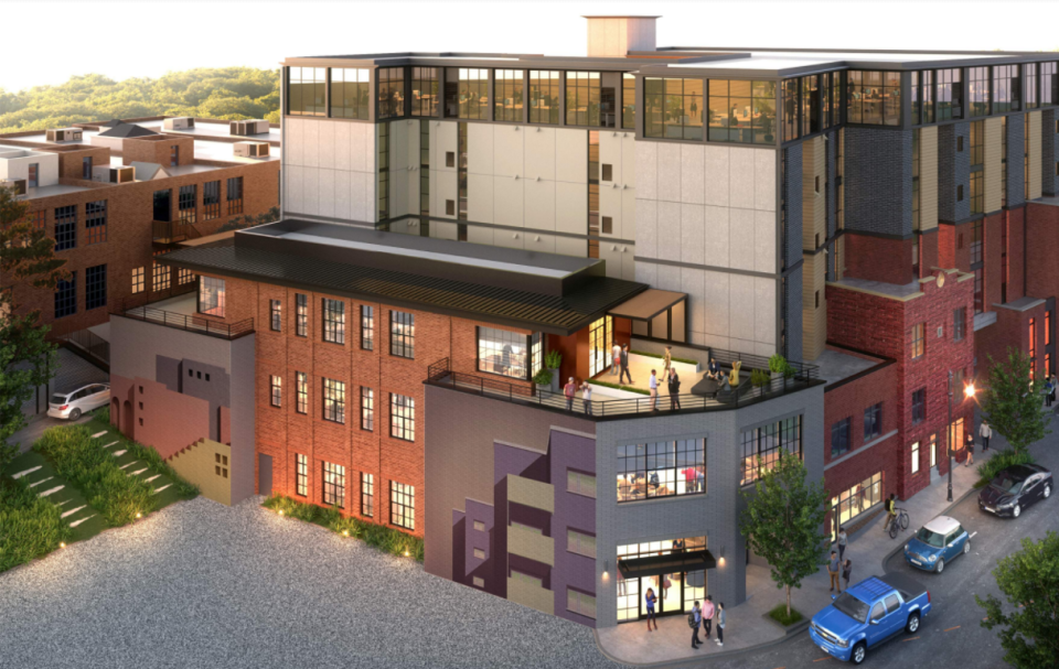 Renderings show plans to renovate and expand 48 S. Market Street, reviewed by the Asheville Design Review Committee Jan. 20.