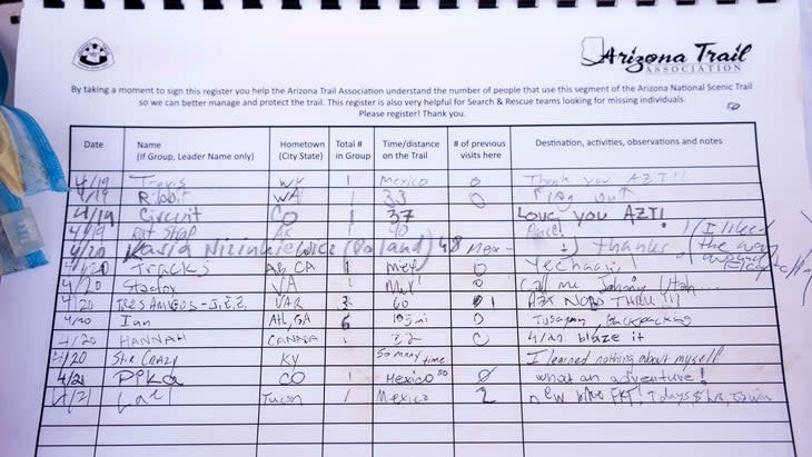 Lael WIlcox trail log