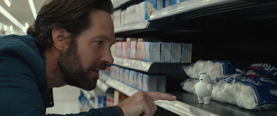 Paul Rudd gets soft in his Stay Puft moment in "Ghostbusters: Afterlife."