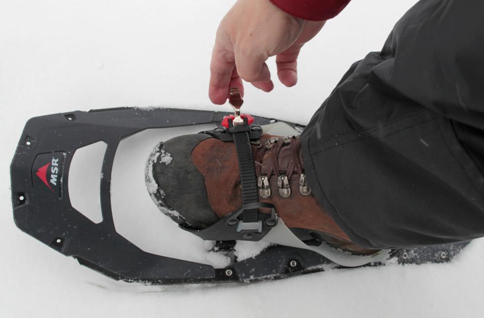 Snowshoes or other traction devices are a must for winter hiking on Monroe County trails, including the trails at Durand-Eastman Park in Irondequoit.