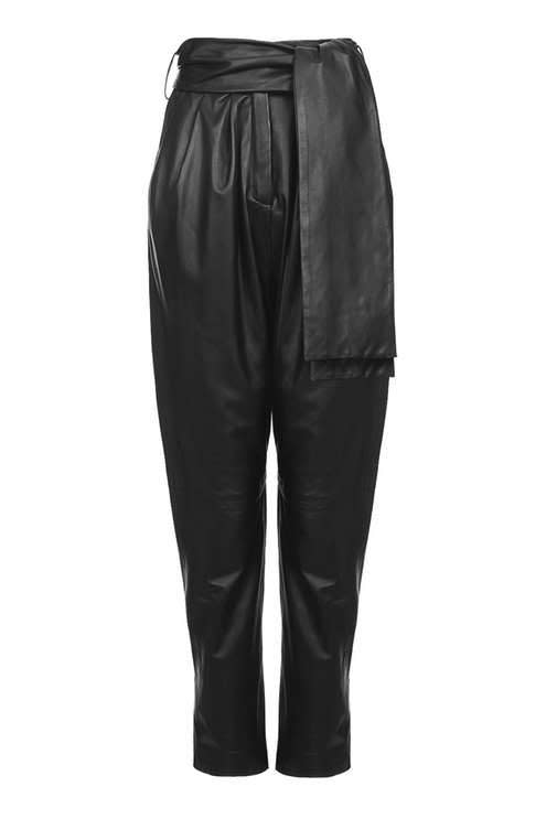 Leather Carrot Trousers