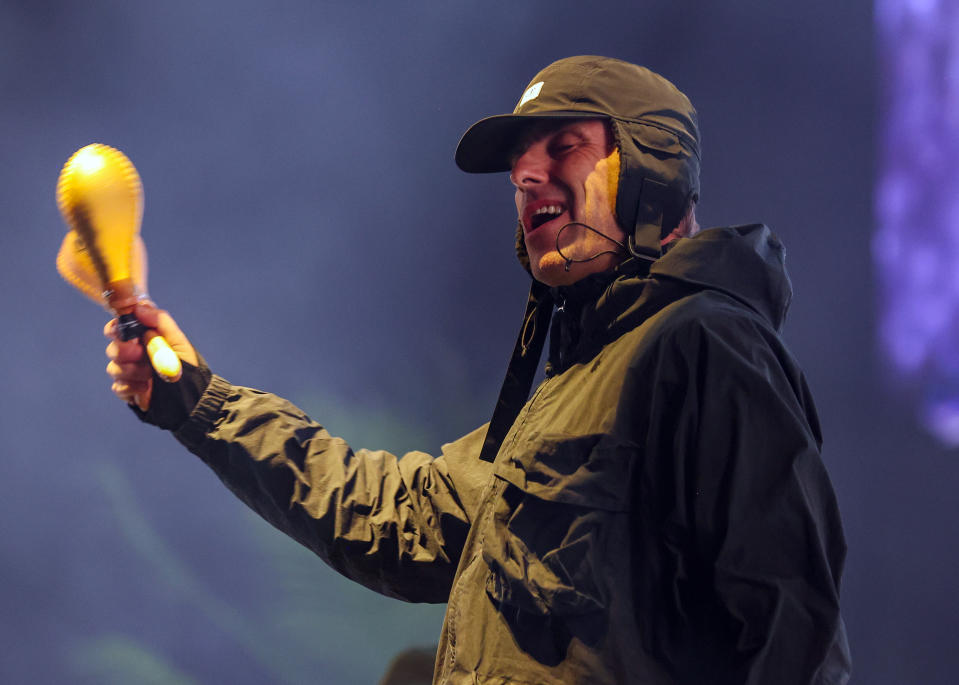 Liam Gallagher performs live on stage during day three of Reading Festival 2024