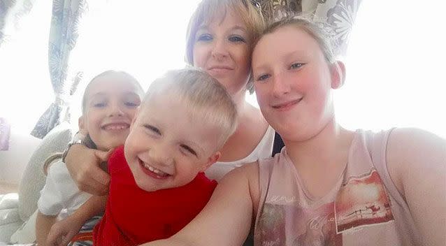 The mother, who often suffered seizures, said all three of her children know to call the UK emergency services number triple-9 if she ever collapses. Picture: Gemma Onions/Facebook