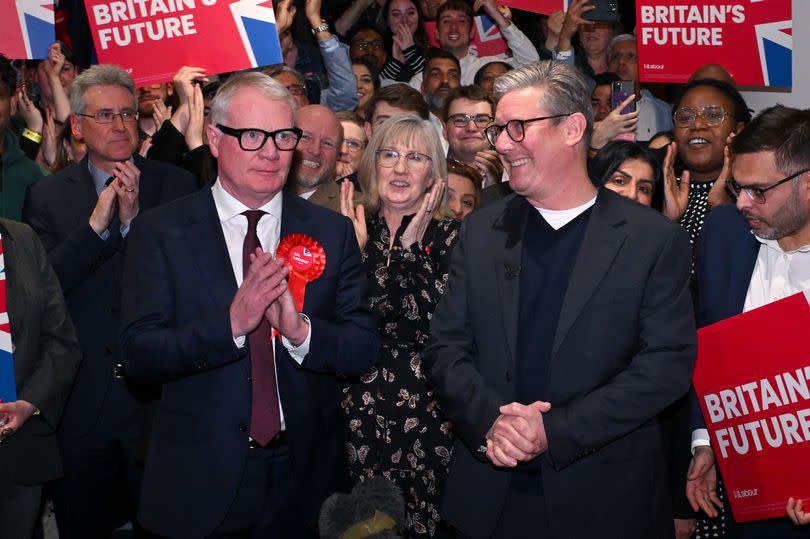 Mayor Richard Parker and Sir Keir Starmer at The ICC in Birmingham on Saturday, May 4