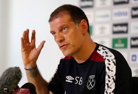 Football Soccer Britain - West Ham United Press Conference - West Ham United Training Ground - 24/8/16 West Ham United manager Slaven Bilic during the press conference Action Images via Reuters / John Sibley Livepic