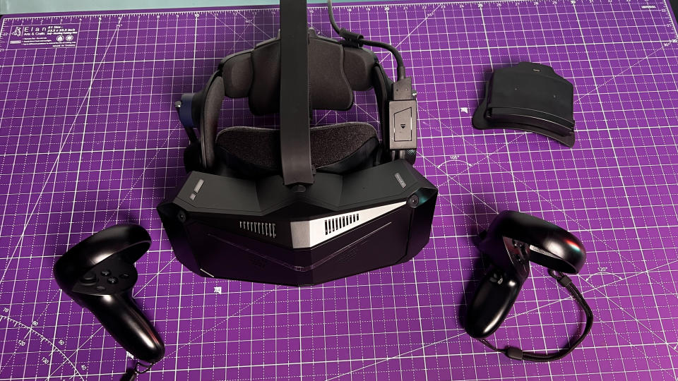 VR headset on a table.