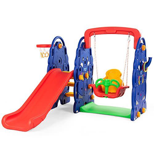 7) Toddler Climber and Swing Set