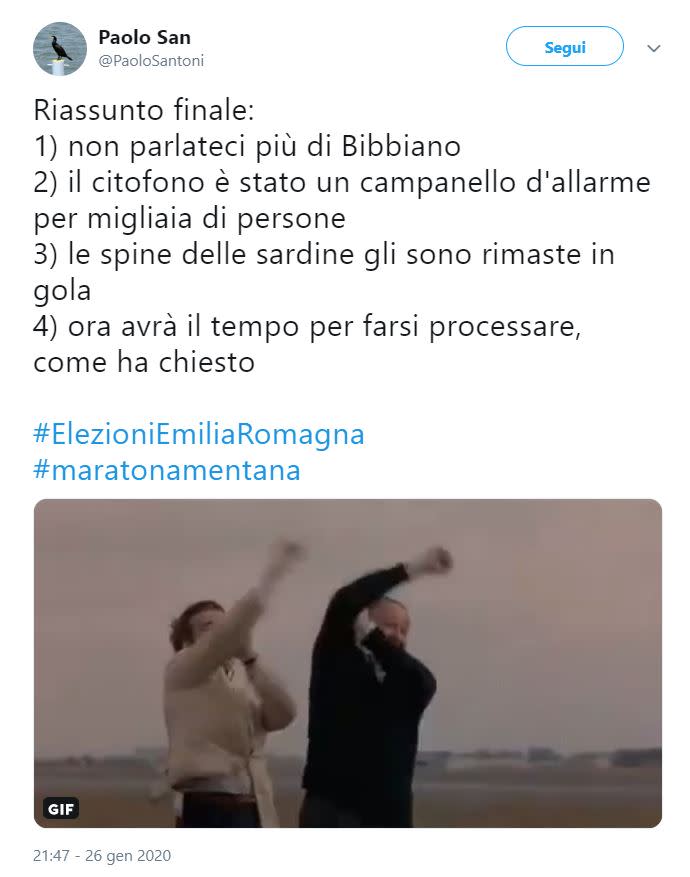 Con ironia e qualche sfottò il "popolo dei social" ha fotografato l'andamento della tornata elettorale in Emilia-Romagna e Calabria. Ecco come ha reagito il web ai risultati del voto... (foto Twitter)