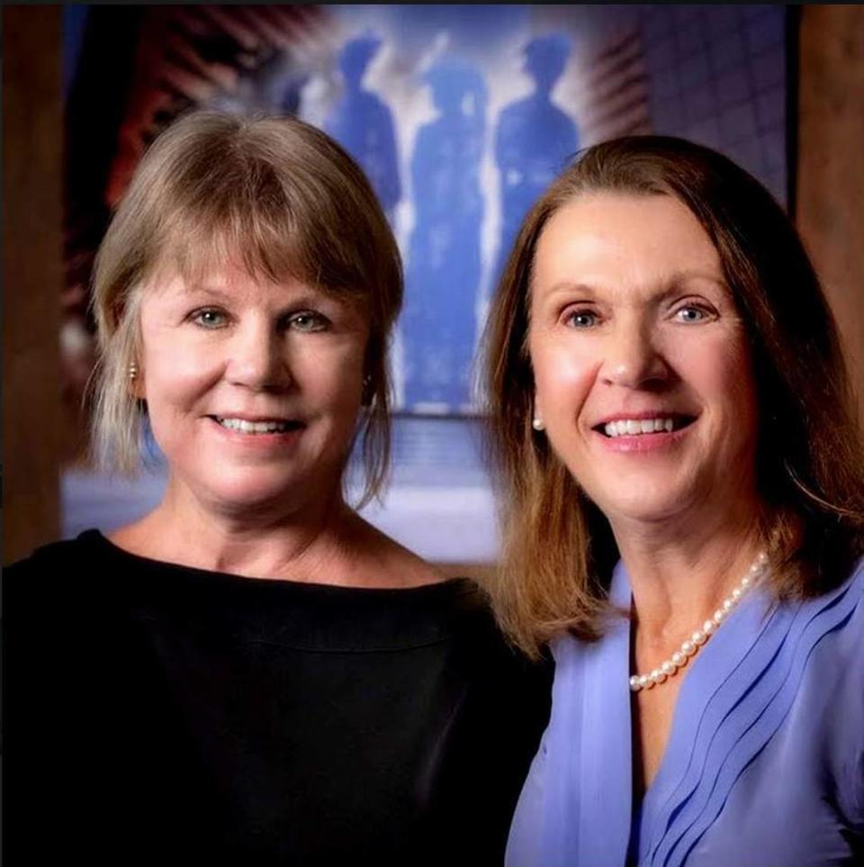 Kathy Plomin, left, and Jennifer Mossotti, Arts Benefactor Award