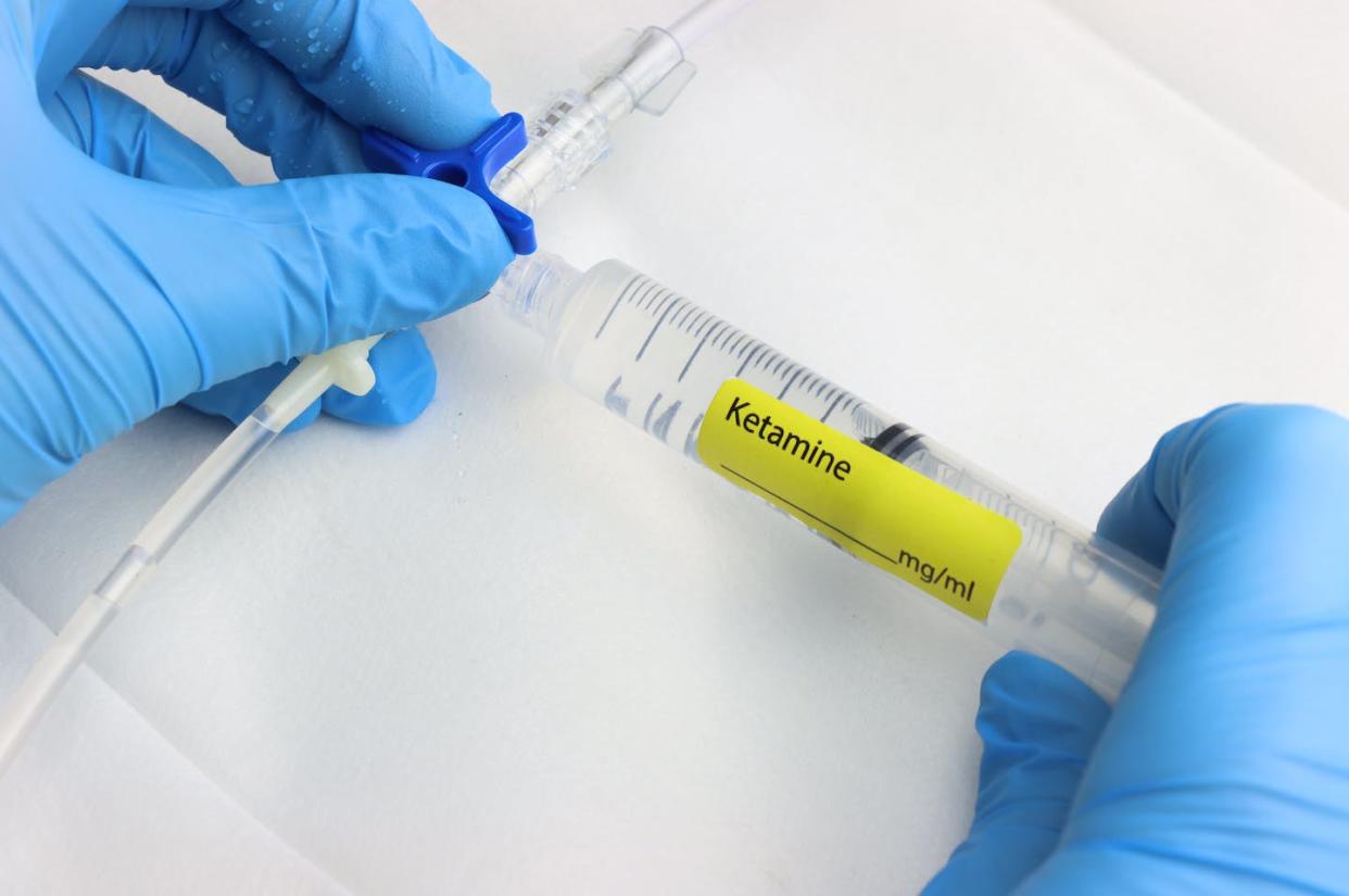 Ketamine is an anesthetic that must be administered carefully and by a health care professional. <a href="https://www.gettyimages.com/detail/photo/professional-wearing-gloves-injecting-ketamine-in-a-royalty-free-image/1614335455?phrase=ketamine&adppopup=true" rel="nofollow noopener" target="_blank" data-ylk="slk:Jeniffer Fontan/iStock via Getty Images Plus;elm:context_link;itc:0;sec:content-canvas" class="link ">Jeniffer Fontan/iStock via Getty Images Plus</a>