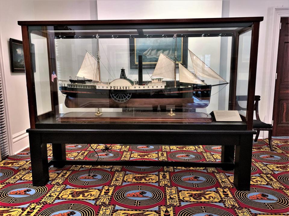 SS Pulaski model at the Ships Of The Sea Maritime Museum in Savannah.