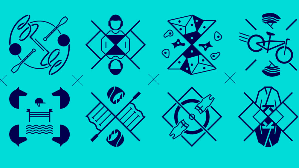  Paris 2024 Olympic pictograms. 