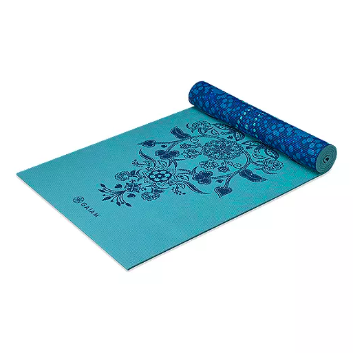 Gaiam 6Mm Reversible Printed Yoga Mat. Image via Sport Chek.