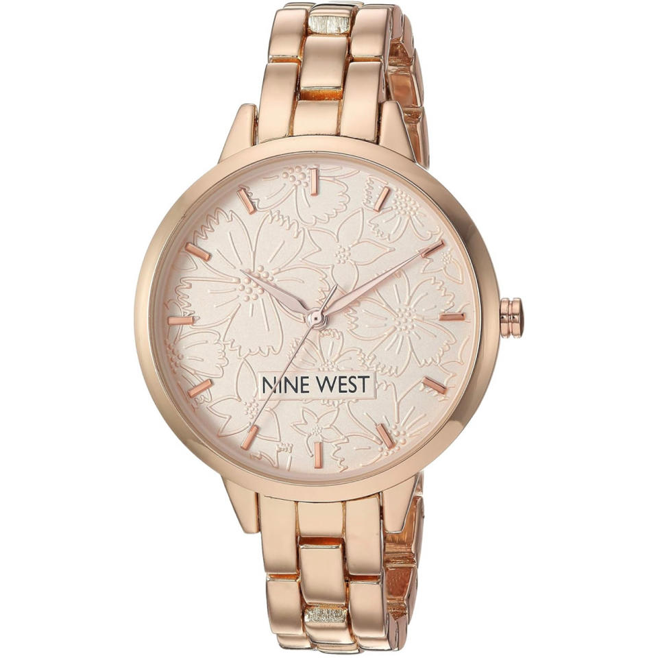 Reloj de pulsera Nine West de color oro rosa para mujer