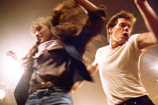 <p>CBS/Getty</p> Kevin Bacon and Sarah Jessica Parker in 1984's Footloose