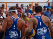 Martin Reader and Josh Binstock at the 2012 Canadian Beach Volleyball Trials