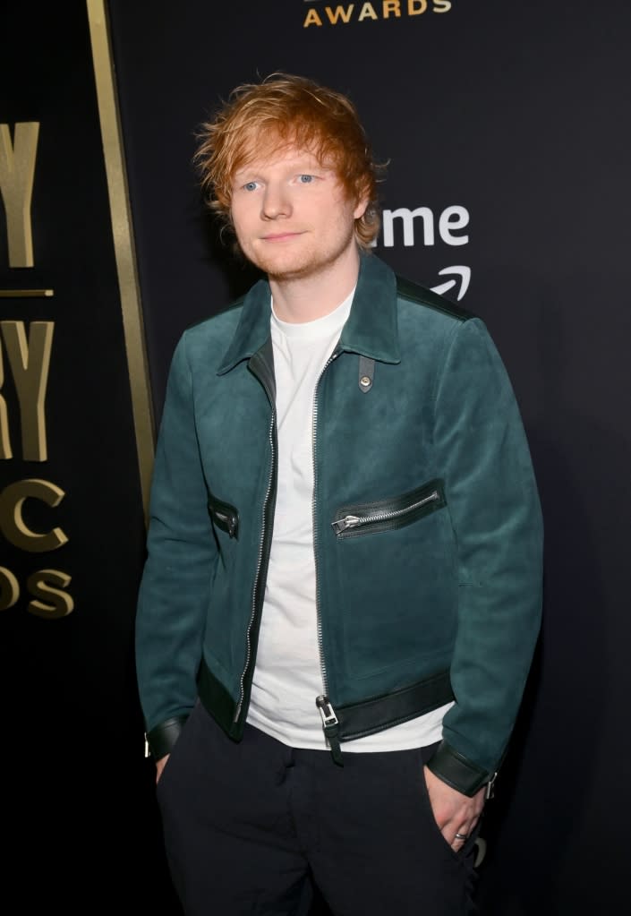 Ed Sheeran at the 58th Academy of Country Music Awards from Ford Center at The Star on May 11, 2023 in Frisco, Texas.