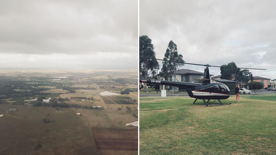 A helicopter ride over the Hunter Valley gives you perfect views of the gorgeous vineyards. Source: Jessica Maggio