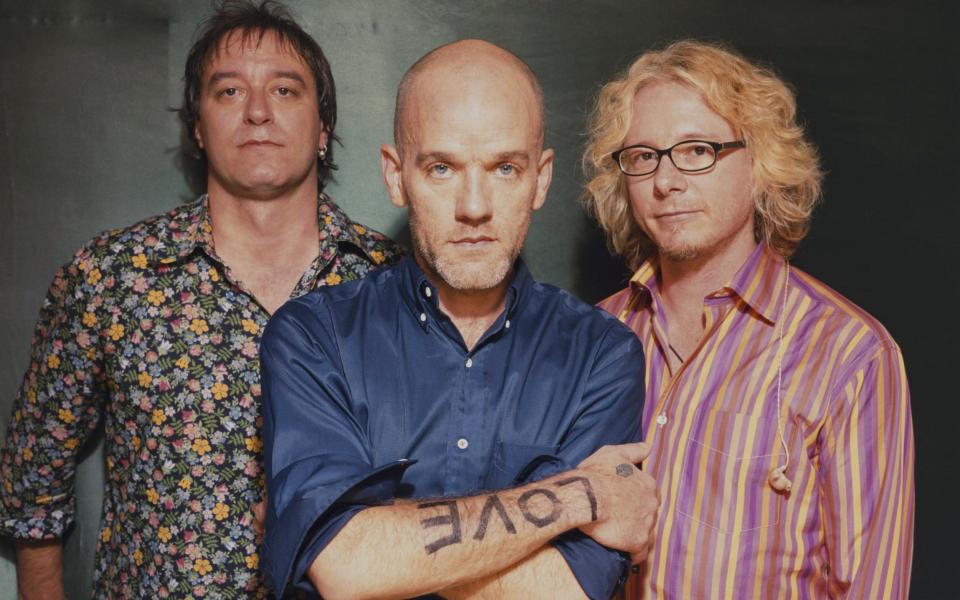 Peter Buck, Mchael Stipe and Mike Mills, circa 2000 - Getty