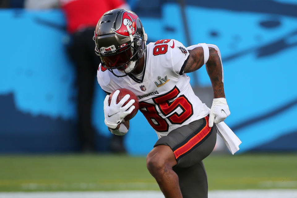 Jaydon Mickens returned kicks with the Buccaneers.