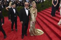 Michael Kors and Kate Hudson arrive for the Costume Institute Gala Benefit at The Metropolitan Museum of Art, in New York, on May 5, 2015