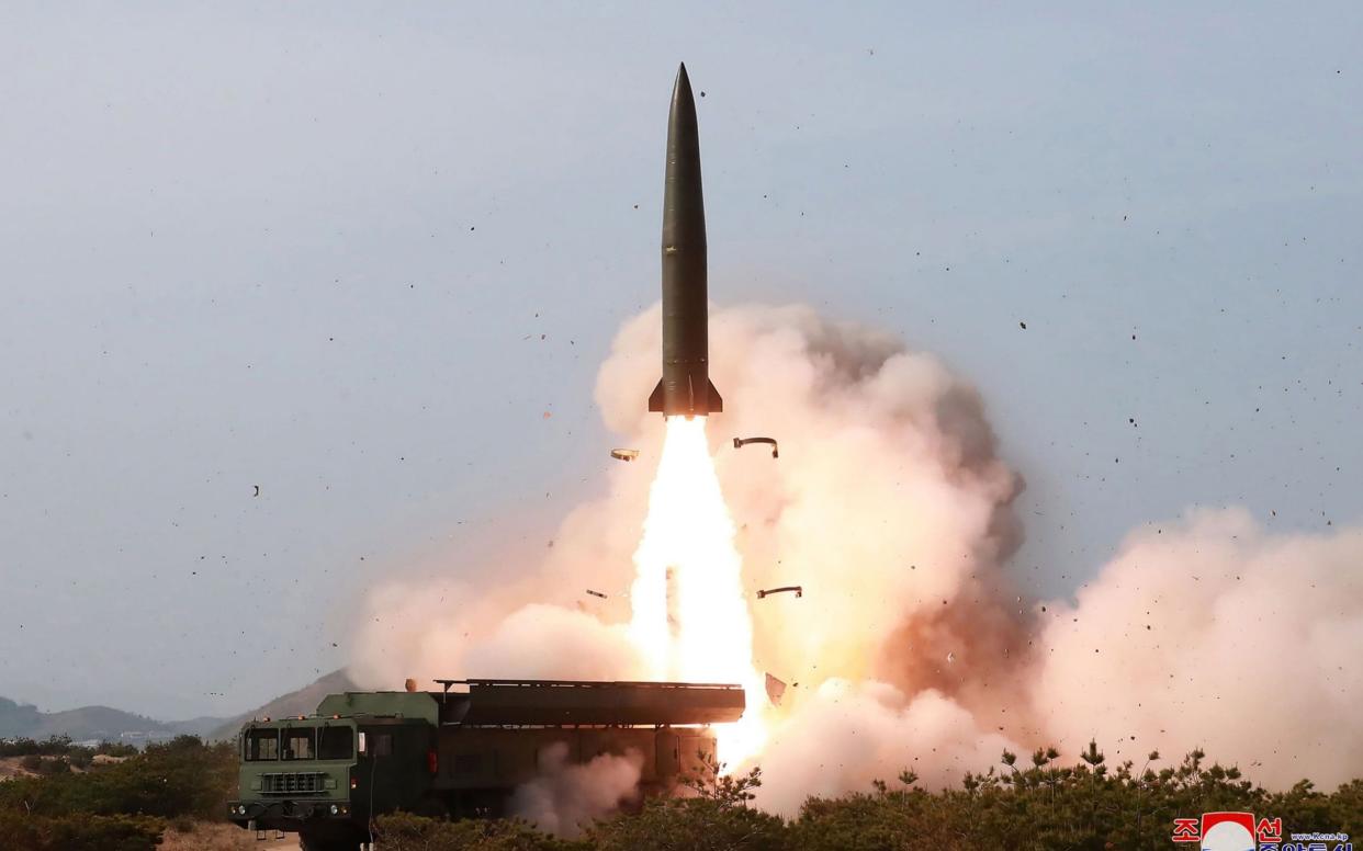 North Korean media released pictures of what appears to be a new short range ballistic missile - AFP