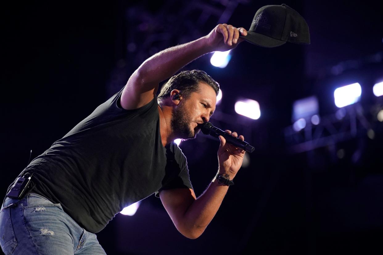 Luke Bryan performs during CMA Fest at Nissan Stadium Saturday, June 11, 2022, in Nashville, Tenn. 