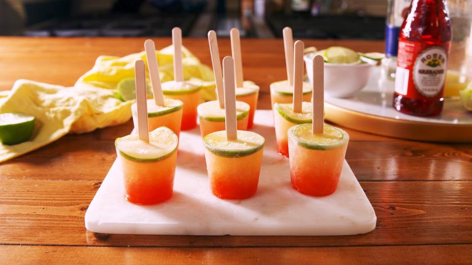 <p>You'll want to eat these 'til sunrise.</p><p>Get the recipe from <a href="https://www.delish.com/cooking/recipe-ideas/a22550175/tequila-sunrise-pops-recipe/" rel="nofollow noopener" target="_blank" data-ylk="slk:Delish;elm:context_link;itc:0;sec:content-canvas" class="link ">Delish</a>.</p>