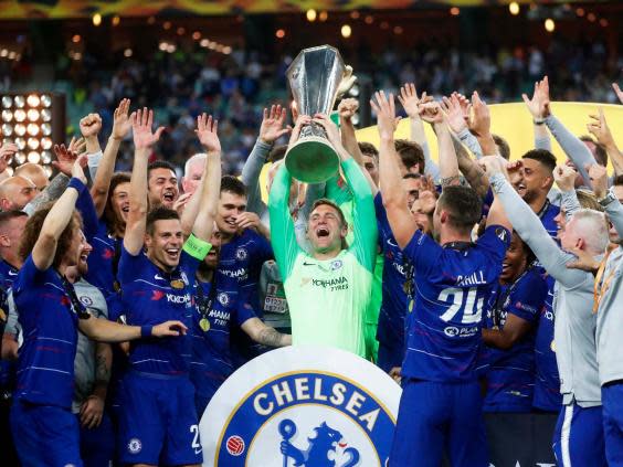 Chelsea face Arsenal on December 28 in a repeat of the Europa League final (EPA)