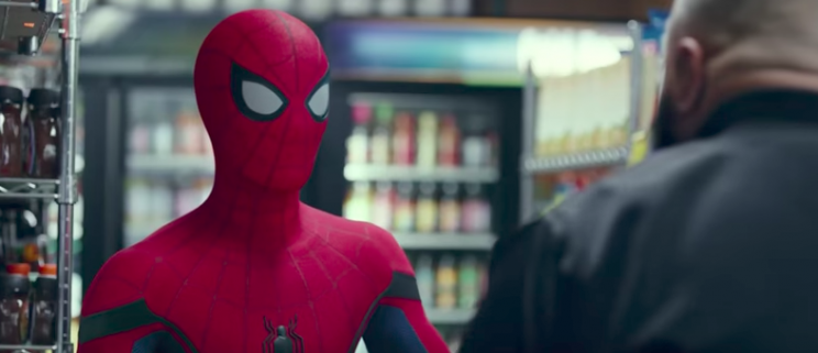 Spider-Man with DJ Khaled in NBA-themed promo clip for 'Homecoming'