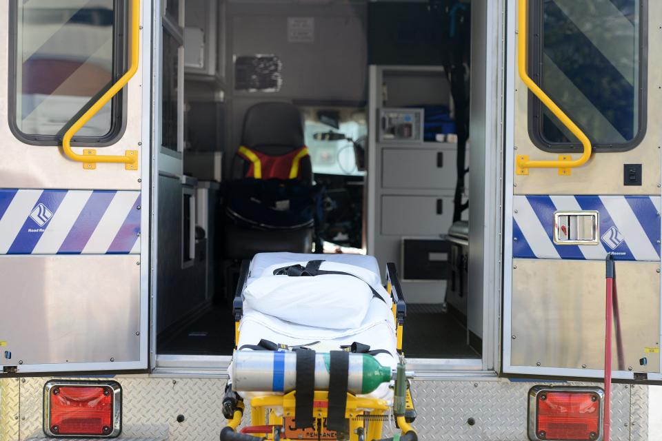 An ambulance at Mission Hospital. 