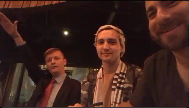 White nationalist Bryden Proctor, Stop the Steal organizer Mike Coudrey and white nationalist Tim Gionet. (Photo: Screengrab)