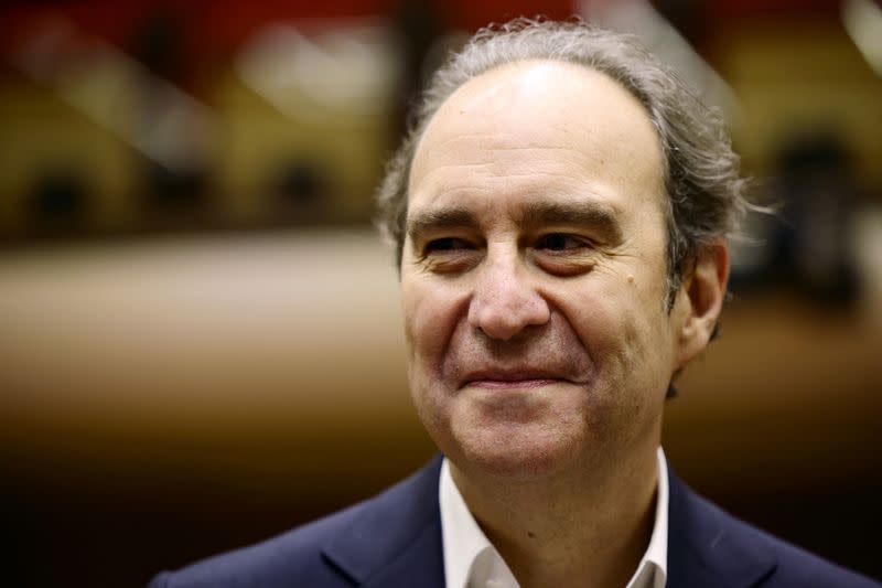 FILE PHOTO: French telecoms tycoon Xavier Niel testifies in French Senate hearing in Paris