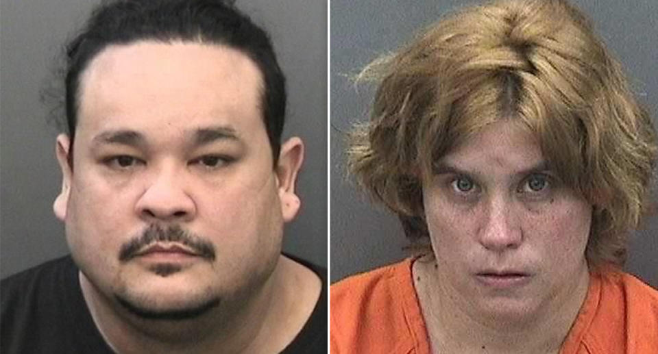 John Hernandez and Natasha Dabbs were arrested after they admitted to locking a young boy in a closet for hours at a time. Source: Associated Press