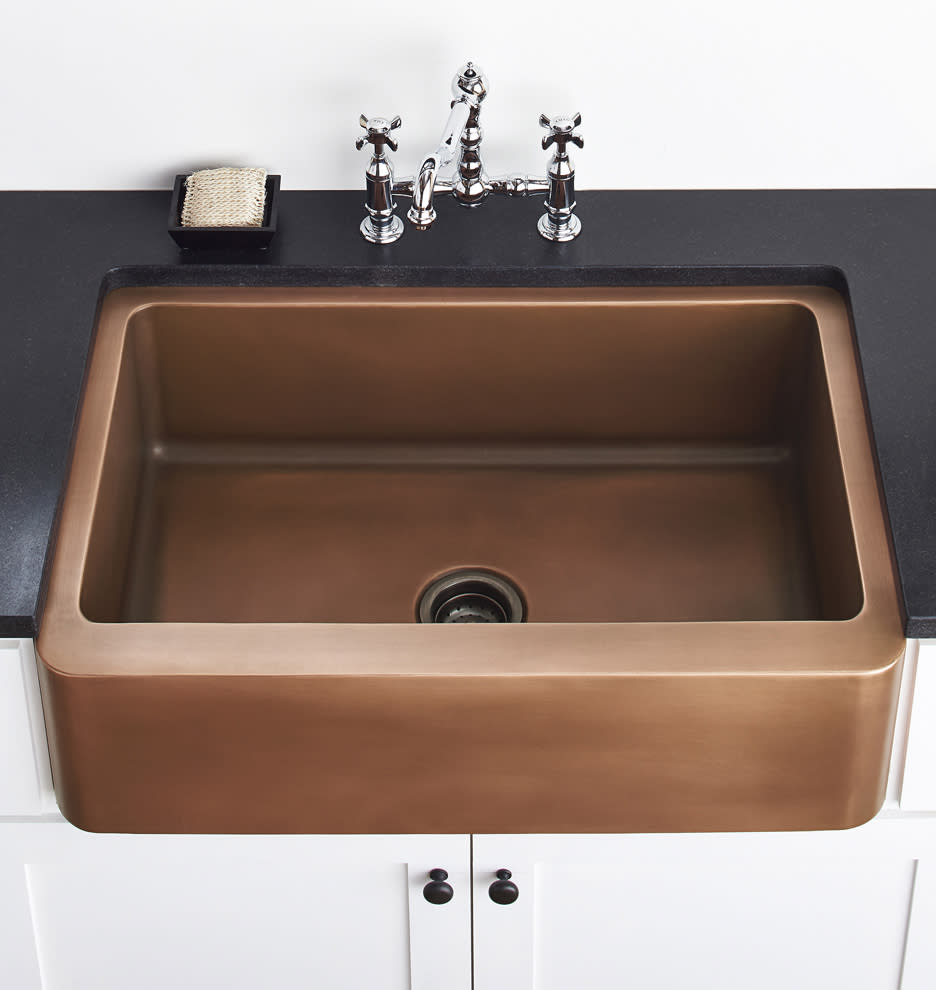 Rejuvenation Copper Apron Front Sink