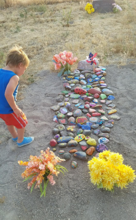 Max Carver's grave on his family's ranch.