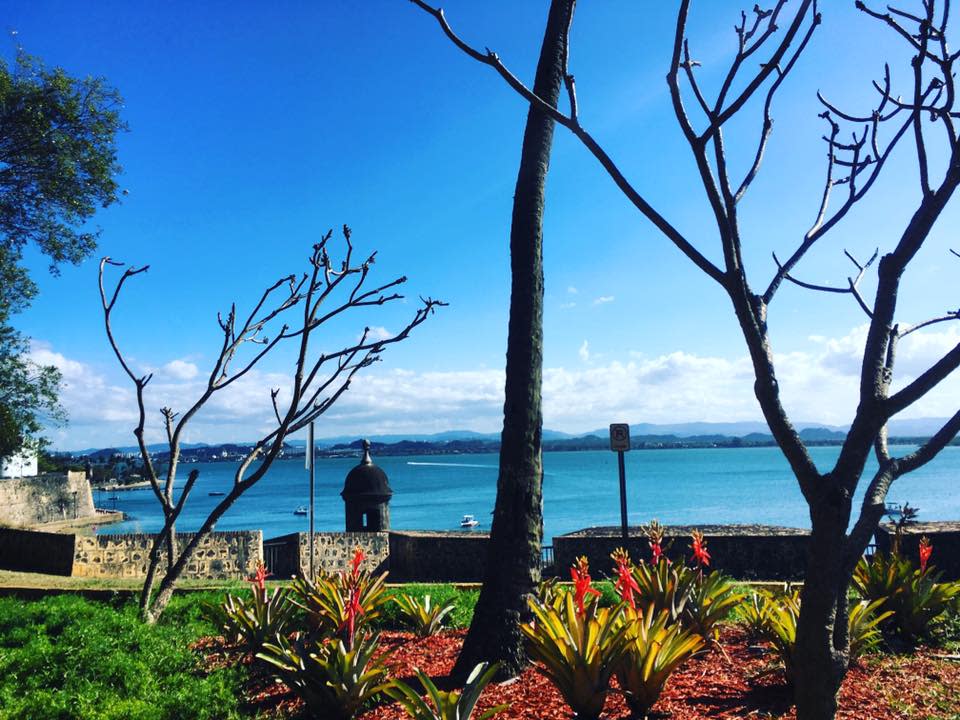 A view of the blue oceans in San Juan, Puerto Rico