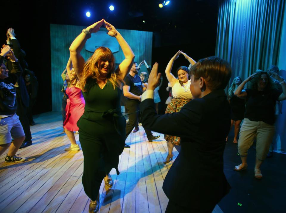 Melissa Born and her son Lawson danced at intermission of The Prom at Henry Clay Theatre.Aug. 11, 2023