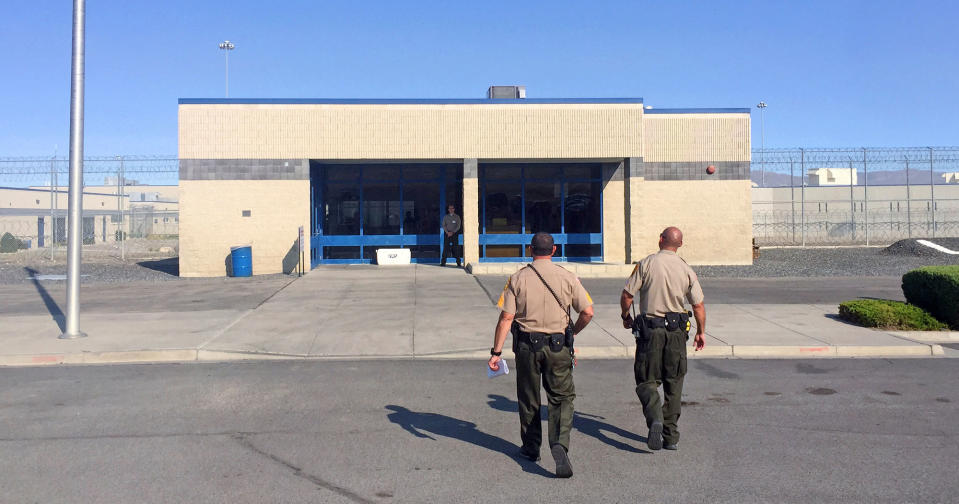 <p>The entrance to Nevada’s Lovelock Correctional Center in Lovelock, Nev., where former NFL football star O.J. Simpson is being held. July 20, 2017. (AP Photo/Terry Chea) </p>