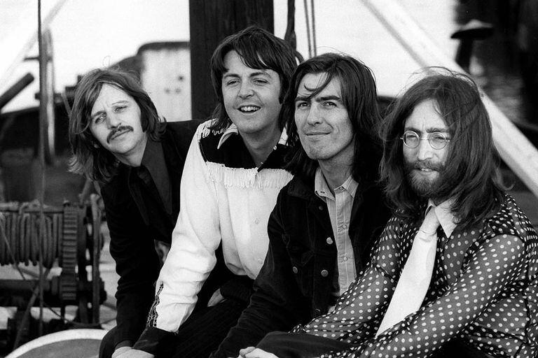 Ringo Starr, Paul McCartney, George Harrison y John Lennon, a finales de los años 60