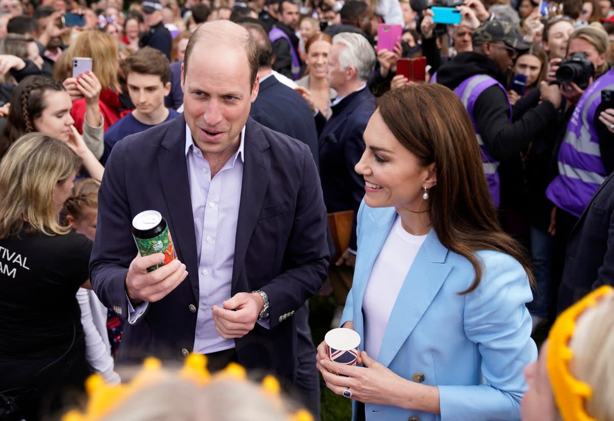 The Prince and Princess of Wales meet wellwishers during a Windsor walkabout  (Getty Images)