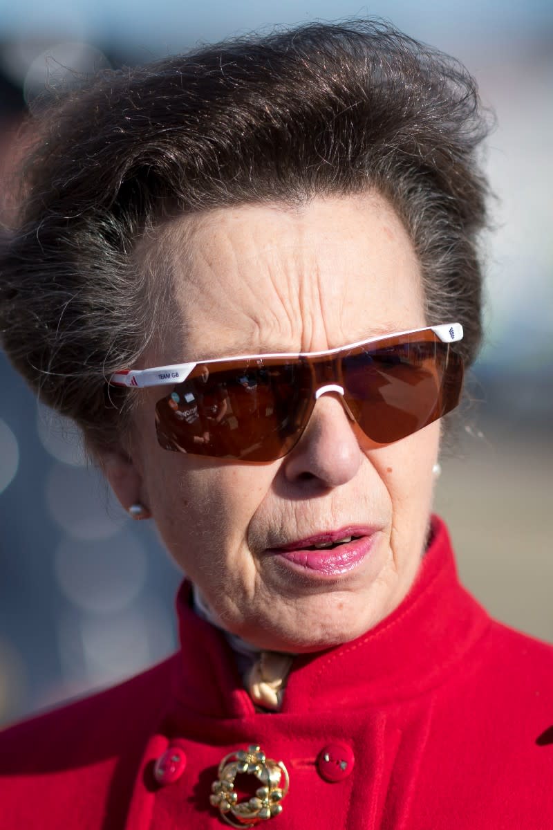 Princess Anne wearing her signature sunglasses