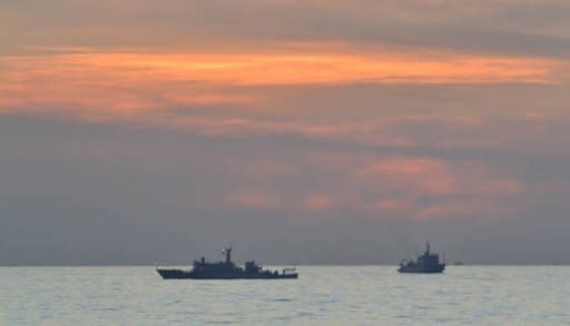 Chinese naval surveillance ships off the disputed Scarborough Shoal, close to the Philippines coastline in April 2012. Secretary of State Hillary Clinton, during visits to China, Indonesia and Brunei, is expected to address rising tensions in the South China Sea where a number of Southeast Asian nations have accused Beijing of growing assertiveness