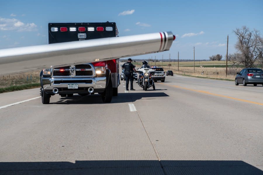 A small plane with one occupant made an emergency landing on U.S. Highway 287 Sunday afternoon. (Mountain View Fire Rescue)