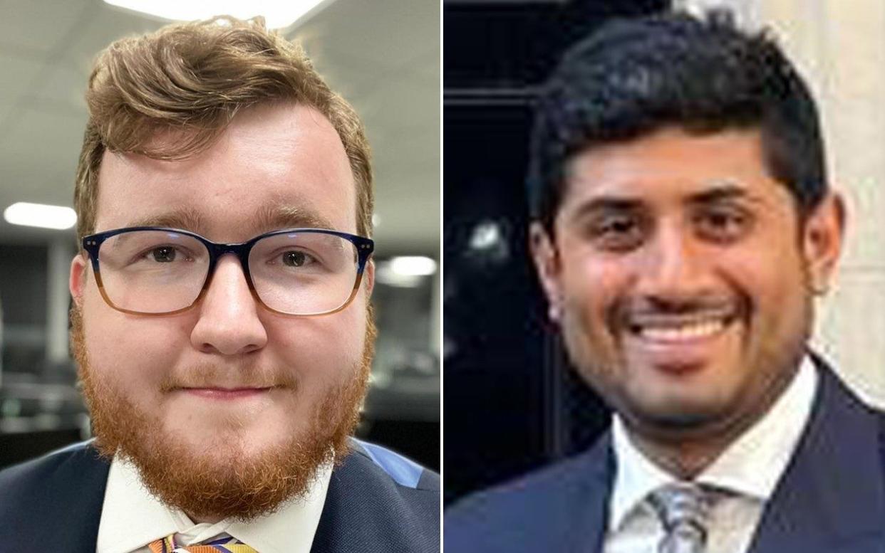 Cllr James Giles, left, and Cllr Jamal Chohan